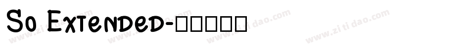 So Extended字体转换
